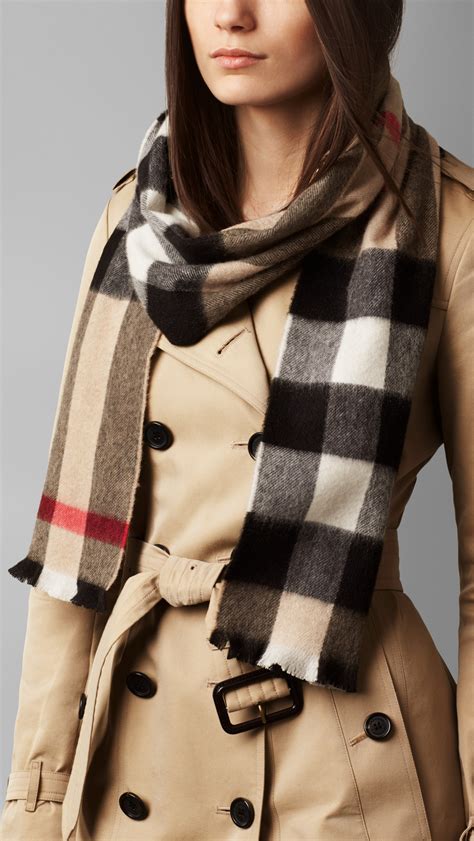 burberry check cashmere scarf|authentic burberry cashmere scarf.